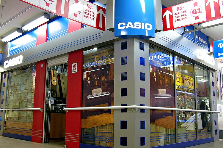 Рекламное оформление торгового павильона Casio